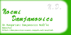 noemi damjanovics business card